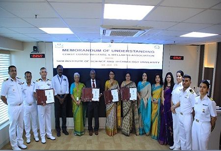 SRMIST Signs MoU with Indian Coast Guard to Support Families Education