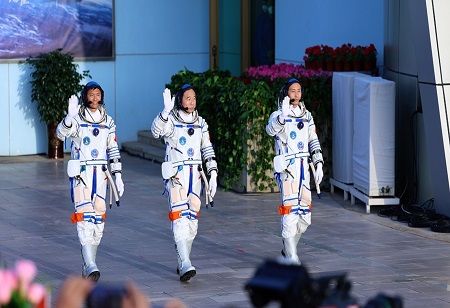 China Sends 3 Astronauts On 6 Six-Month Mission To Its Space Station